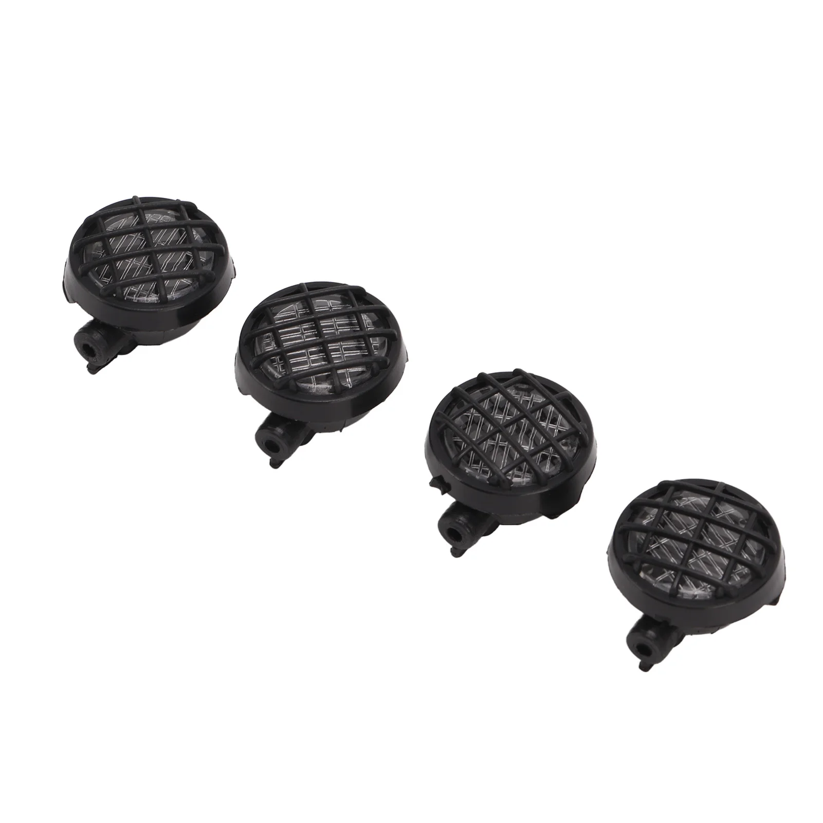 Portapacchi per auto RC con portabagagli 2 luci LED rosse e 2 bianche per auto RC 1/10 1/12 1/14