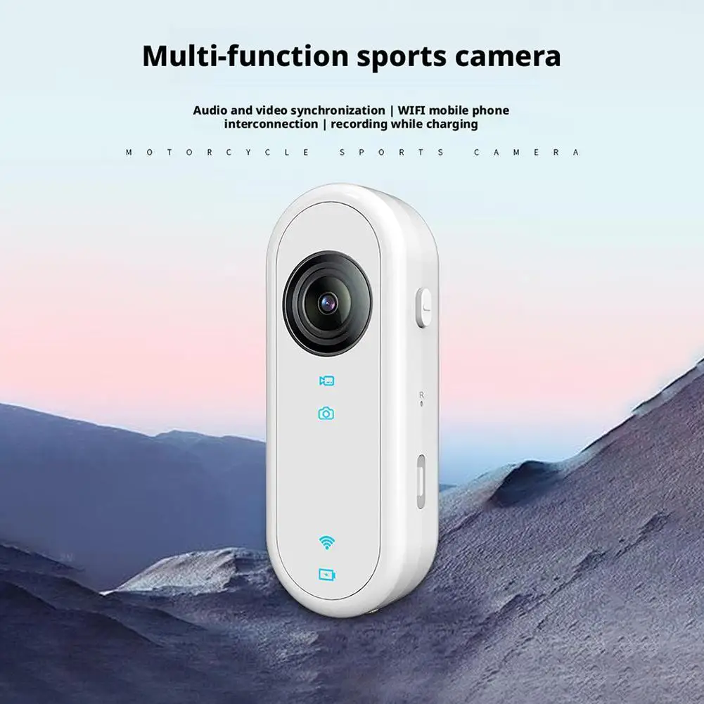 كاميرا يمكن حملها بالجسم كاميرا عمل محمولة يمكن ارتداؤها بدون استخدام اليدين كاميرا تسجيل مقاومة للماء لركوب الدراجات النارية ومدونات الفيديو