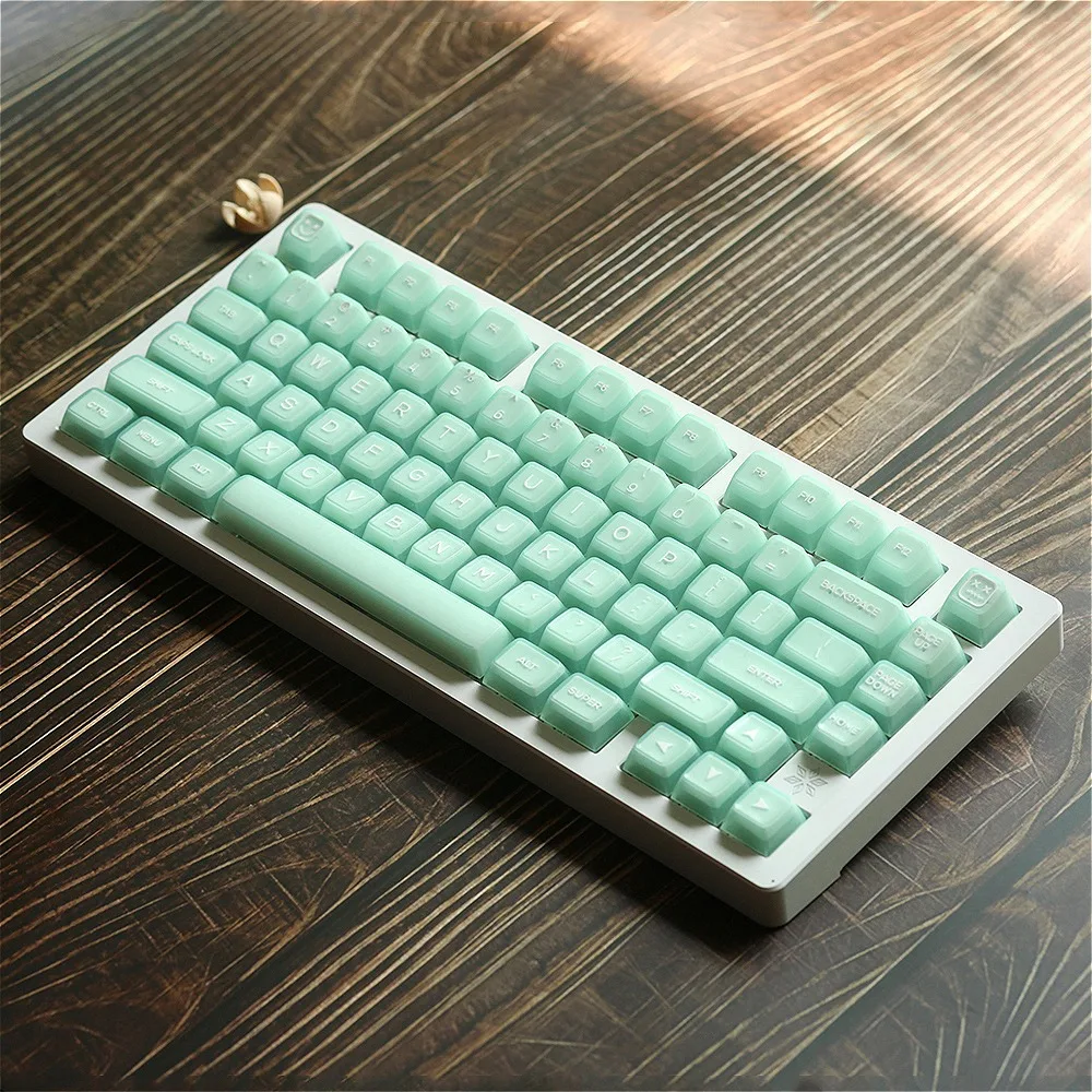 Semi-transparent Han Sapphire 140-key SA keyboard keycaps, custom keycaps, personalized, simple, mechanical keyboard accessories