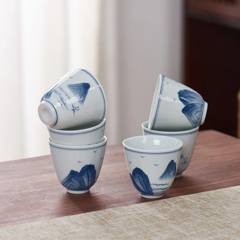 

Celadon Hand Painted Cup Dedicated Personal High-Grade Set Single Appreciation Ceramic Gaiwan