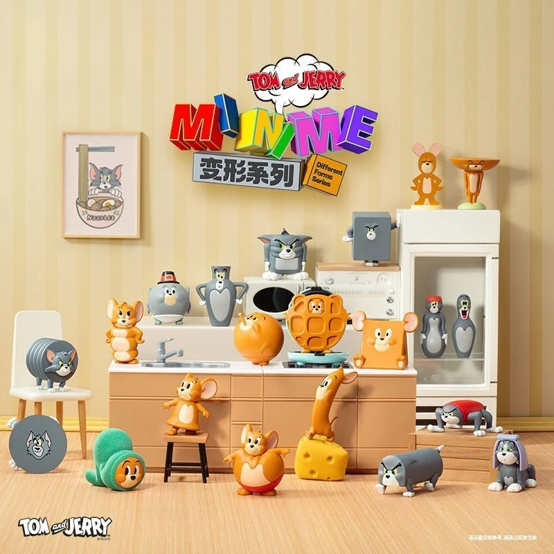 

MINISO 2025 TOM and JERRY кот и мышь, мини-деформационная слепая сумка, слепая коробка, игрушка в подарок, забавный подарок на день рождения, воспоминания о детстве