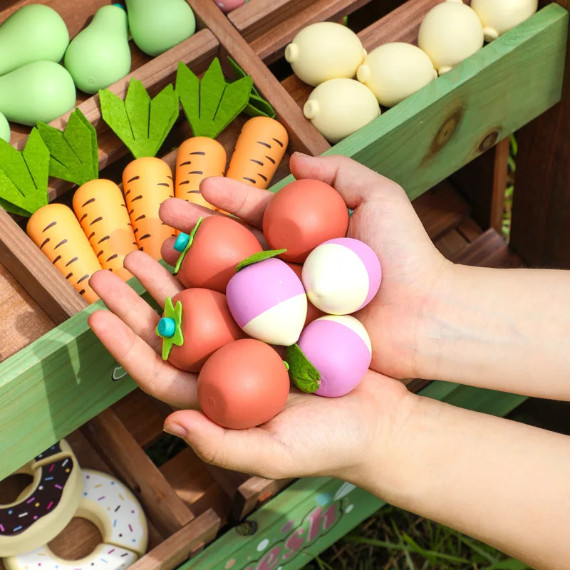 Children's outdoor kindergarten open-air kitchen toys play house solid wood wooden table kitchen utensils stove water outlet