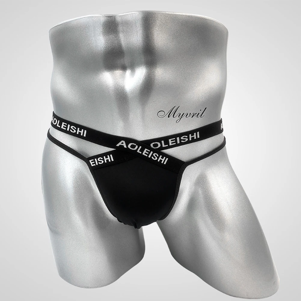 Sexy Jockstrap tanga-fio masculino, lingerie de cintura baixa, cueca, cuecas com bolsa em T, calcinha masculina, cuecas, 1pc