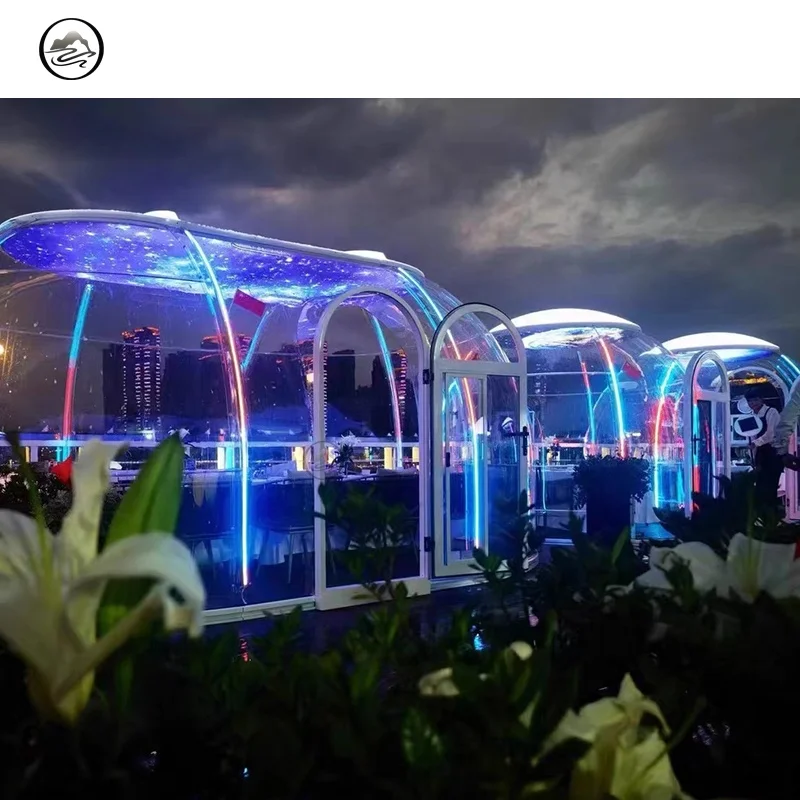 Outdoor Polycarbonate Bubble House Igloo Tent Prefabricated Tiny Camping Dome House Glamping Geodesic Oval Dome Room