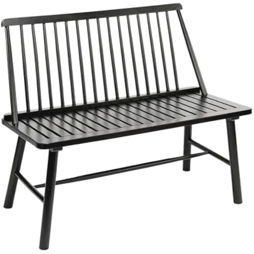 

Customizable Feet Durable Hardwood Farmhouse Bench for Patio