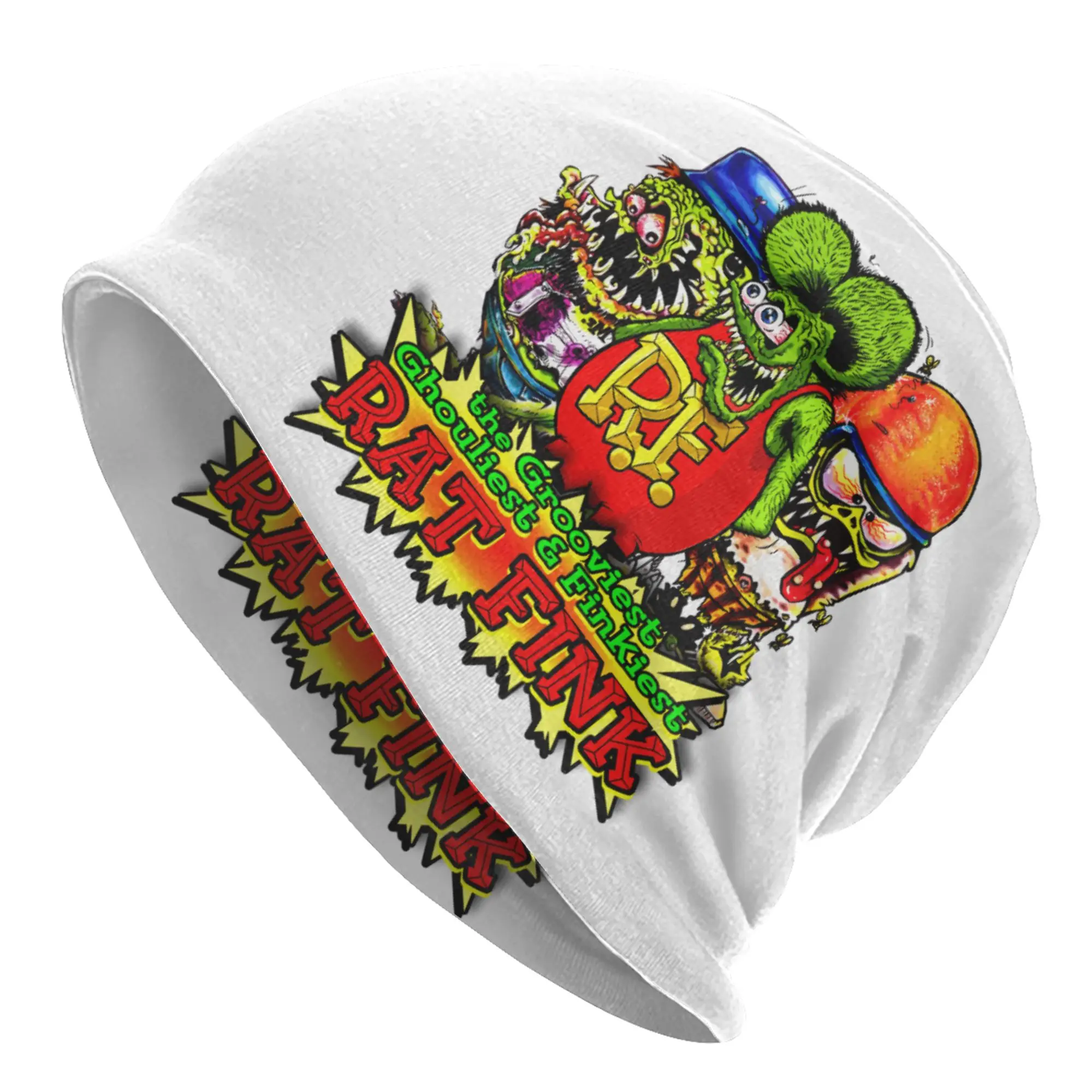 R-Rat F-Fink Anime Cartoon Bonnet Hat Knitting Hats Men Women Fashion Unisex  Winter Warm Beanies Cap
