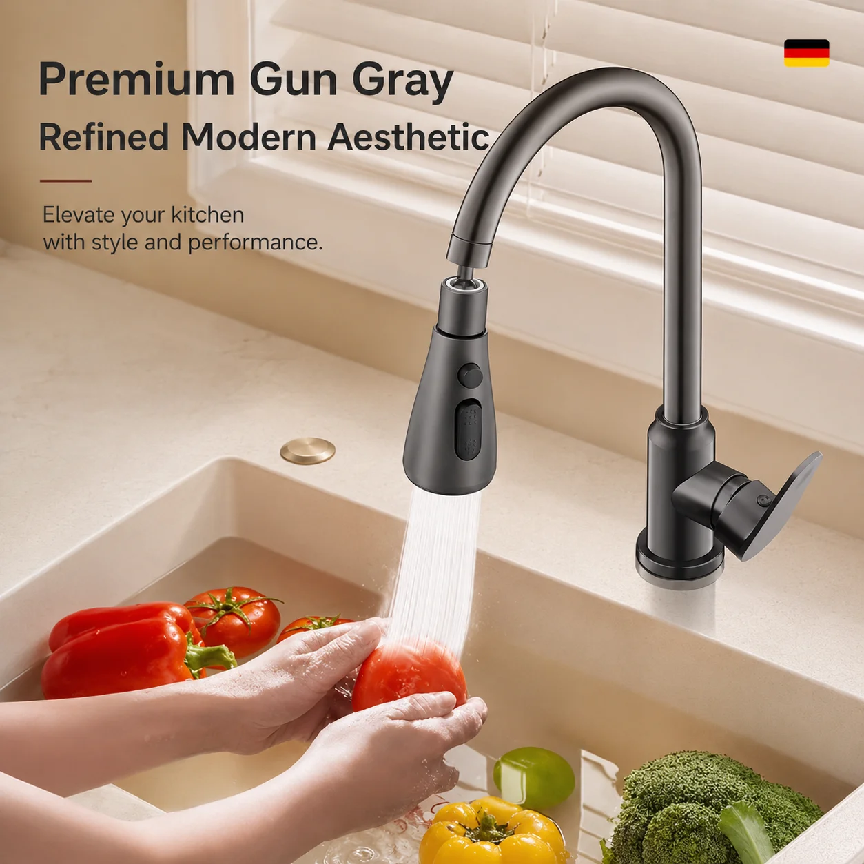 Universal 360° Rotatable Faucet Aerator Splash-proof Water Saving Tap Extender Dual Mode Filter Nozzle for Kitchen Bathroom