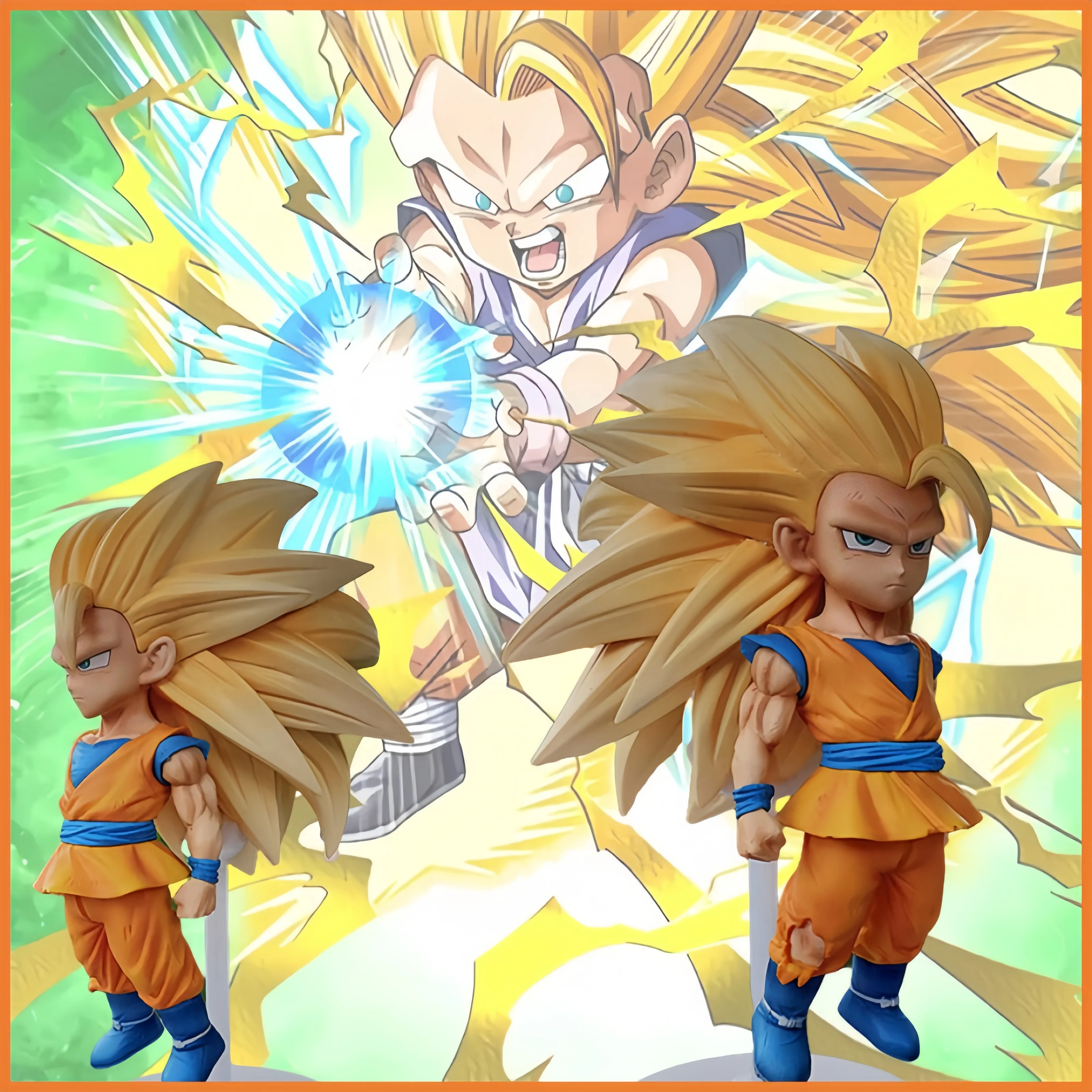 In Stock Dragon Ball Anime Figure Super Saiyan Great Demon Super 3 Goku Figures Gk Handheld Model Ornament Birthday Gifts Toys