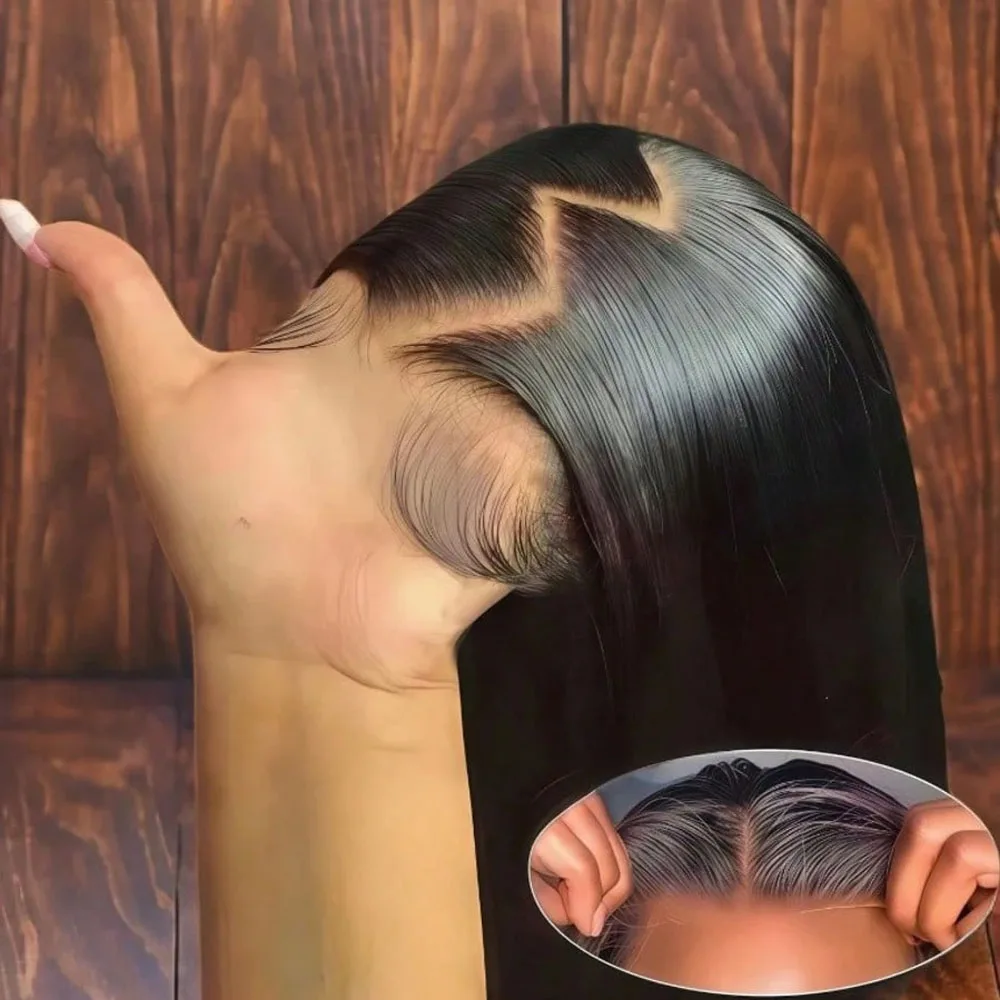 

40 Inch 250Density 5x5 Glueless Wigs Bone Straight 100% Brazilian Black Human Hair Wig 13x4 13x6 HD Transparent Lace Frontal Wig