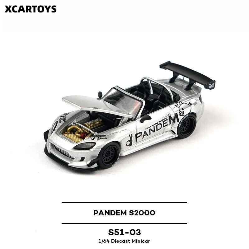XCARTOYS POPRACE alloy 1/64 Honda Rocket Rabbit convertible supercar figurine Pandem S2000 racing car model alloy car model