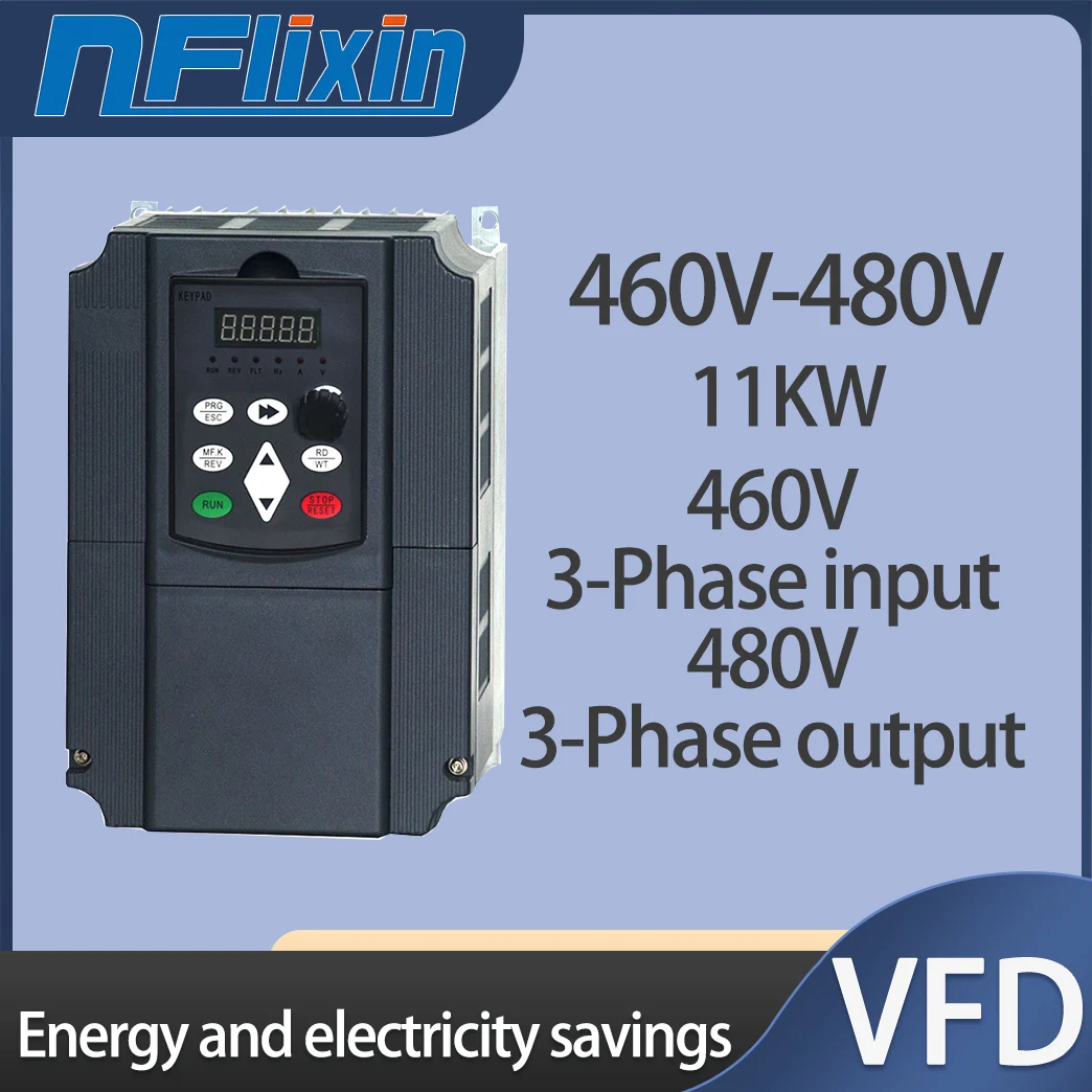 

VFD 460V-480V Variable Frequency Drive Converter inverter 5.5/7.5/11/15/18.5/22/30/37/45/55kw Motor Speed Controller