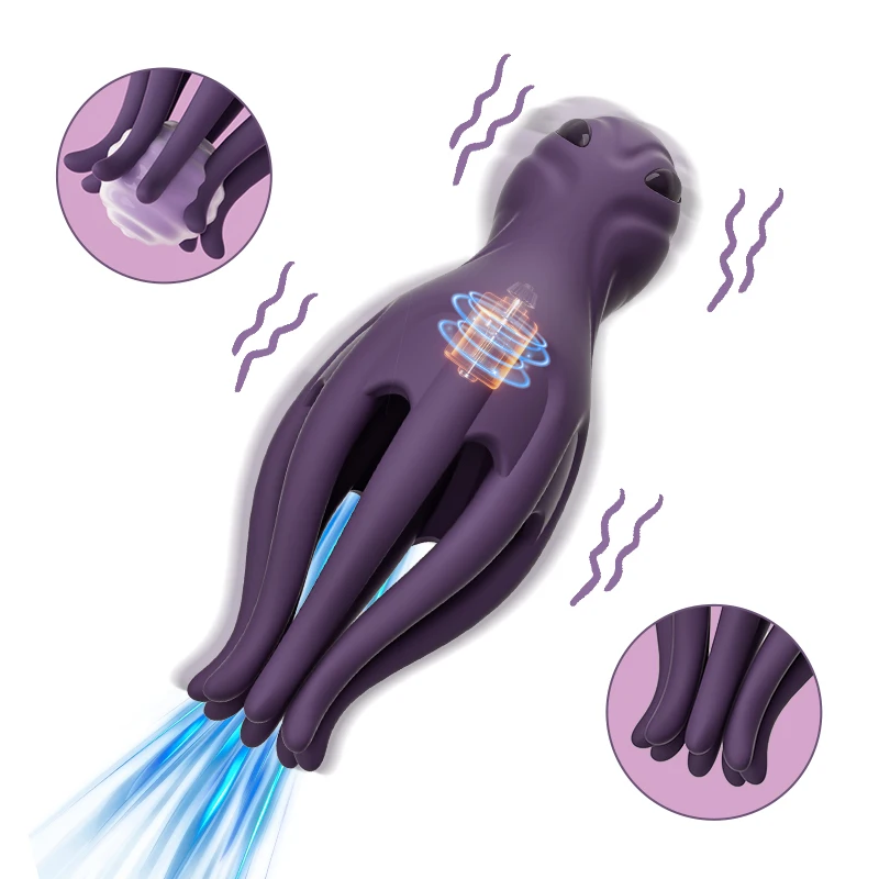 Jissbon Cthulhu Glans Trainer Vibrating Male Masturbator for Male Delayed Training Exerciser Stimulator Sex Toy for Men - Image 2