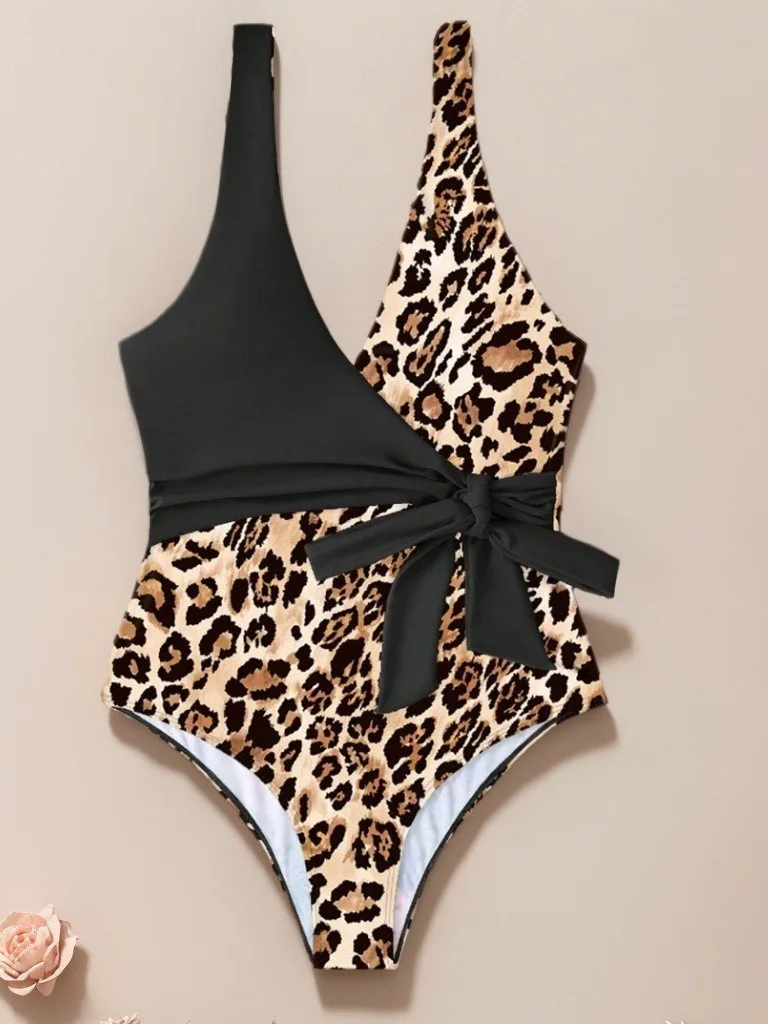 Maillot de bain une pièce Sexy pour femmes, Triangle, Bikini, découpe, dos nu, à nouer, pour la plage, les vacances, été