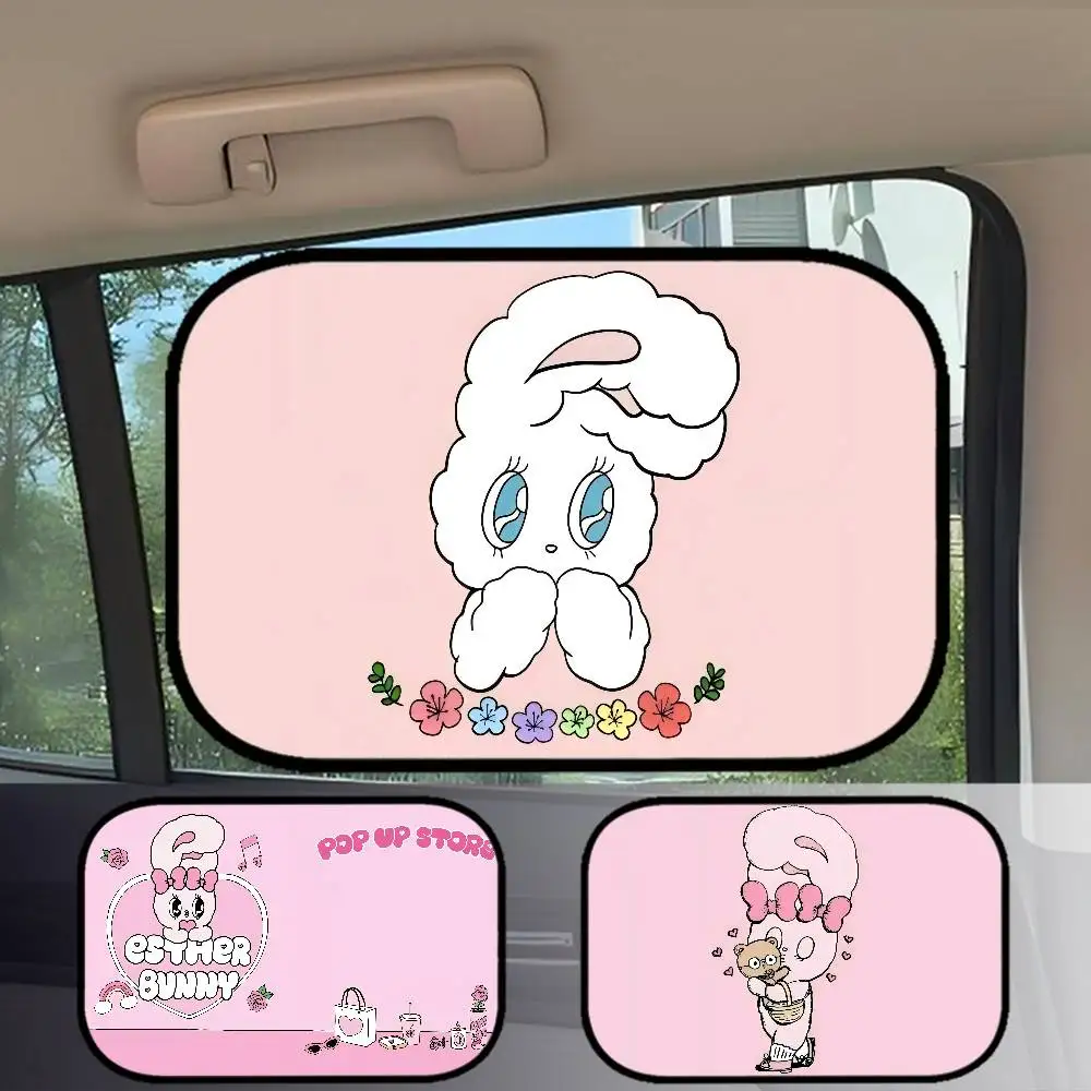 Esther Bunny Anime ventana parasol parabrisas protección UV Auto parasol ventana de coche película electrostática