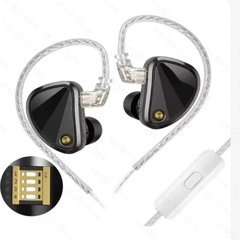 KZ Decet Ten-Unit Dynamic Earphones, Wired Earphones, In-Ear Earphones, Subwoofer HIFI Tuning Tape Mic