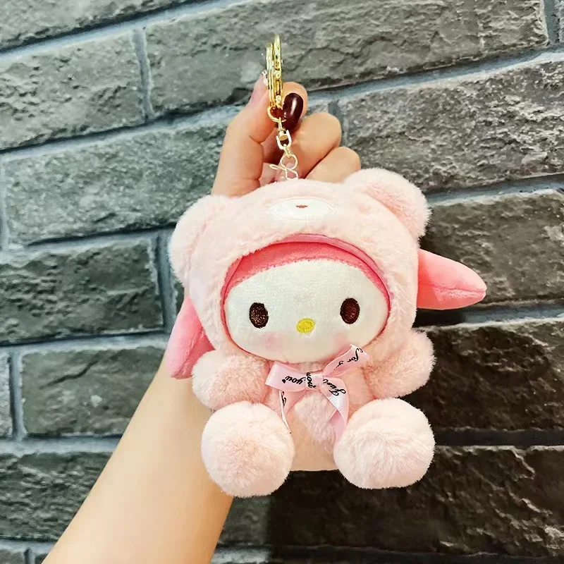 سانريو قلادة أفخم مرحبا كيتي ميلودي Kawaii لطيف جرلي القلب الكرتون أفخم إكسسوارات دمي التعبئة والتغليف حلية قلادة الهدايا #3