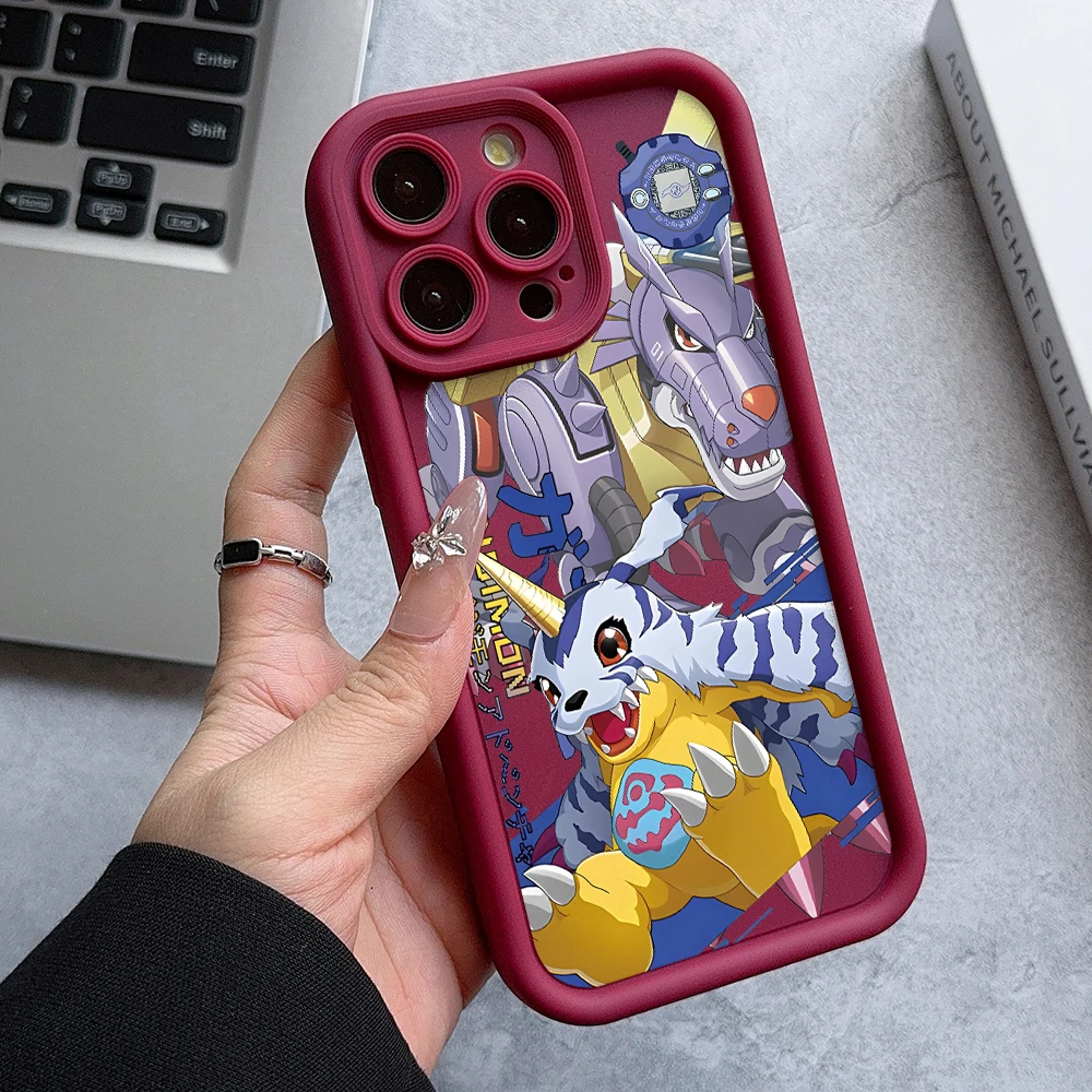 Gabumon MetalGarurumon Phone Case for Samsung Galaxy A73 A71 A55 A54 A53 A52 A51 A34 A33 A32 A23 A14 A13 A12 4G 5G Ladder Cover