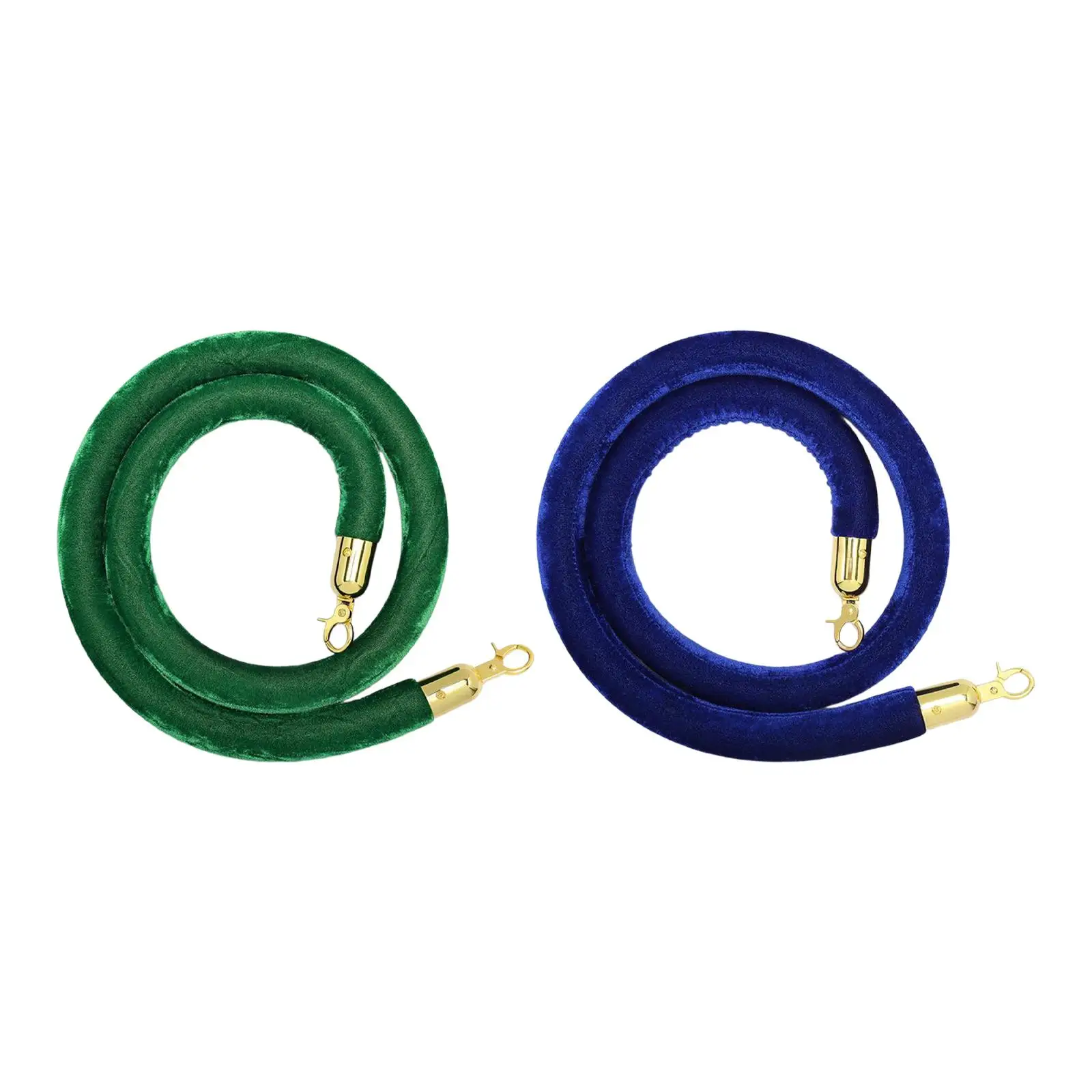 150cm Velvet Stanchion Rope Post Rope Multifunctional with Snap Hooks