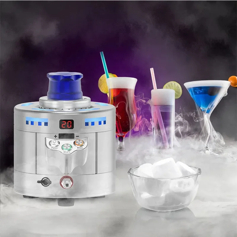 Bar Dry Ice Smoke Generator, Electric Smoke Bubble Machine for Cocktail Dessert Food Display