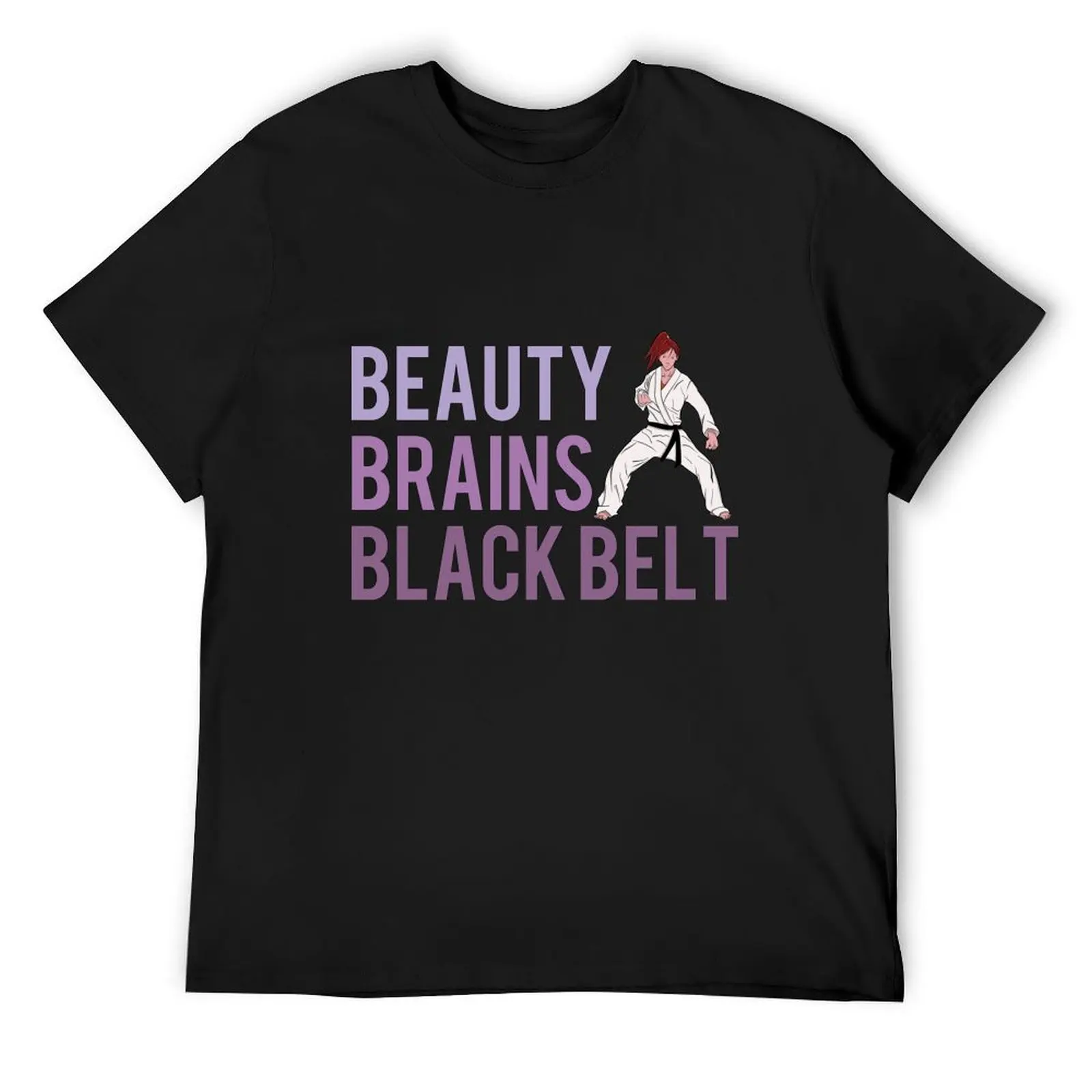 Beauty Brains Black Belt T-Shirt vintage t shirts plus size tops plus size clothes mens cotton t shirts