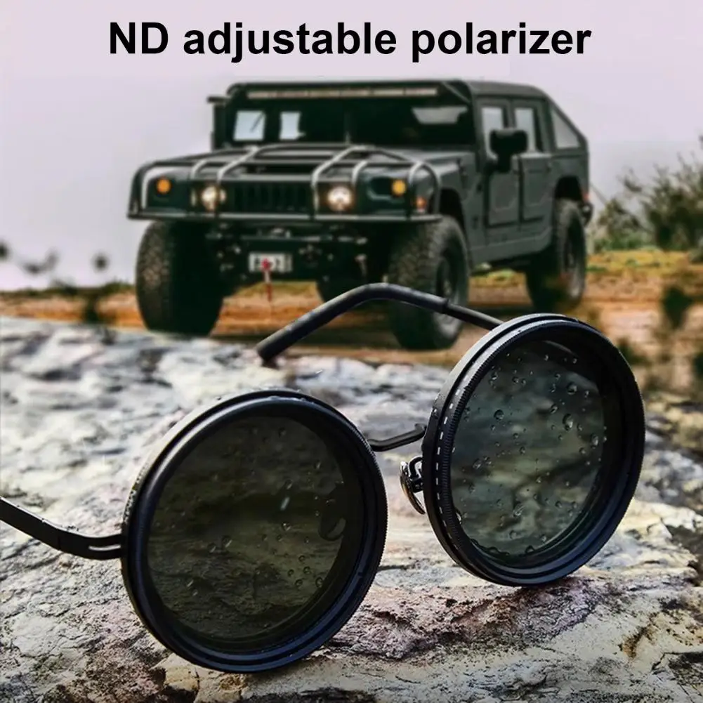 

Lightweight Cycling Eyewear Vintage Polarized Sunglasses Adjustable Tint Sunglasses with Nd Filter Lenses for Men for Beach