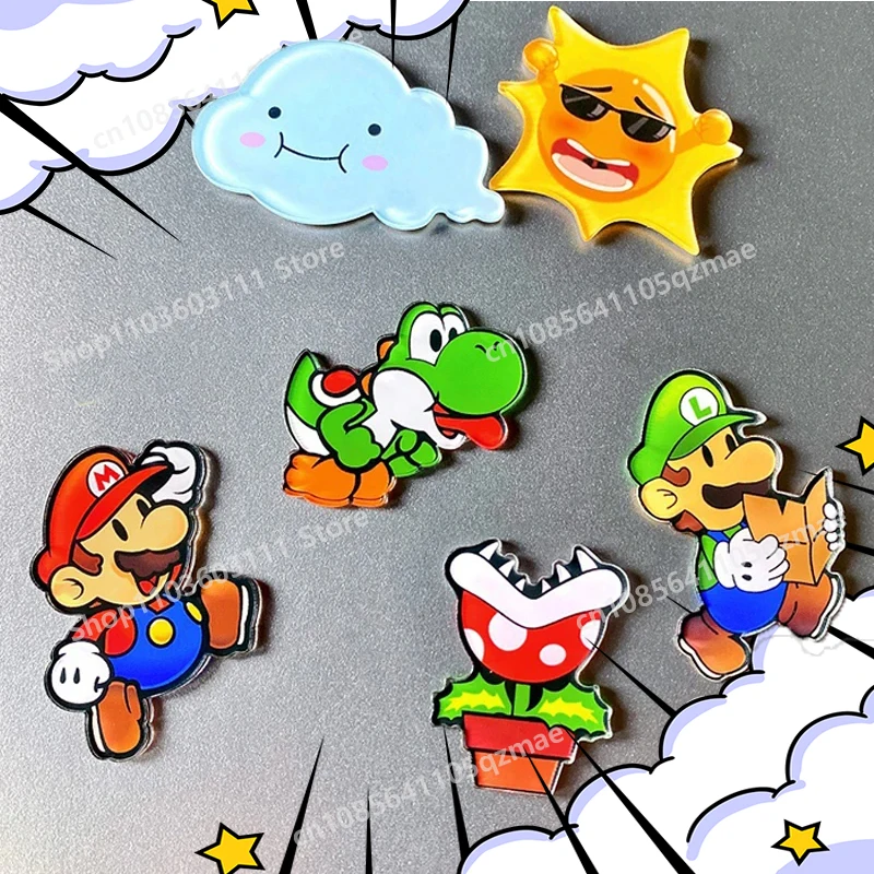 

Game Super Mario Fridge Magnet Cartoon Anime Magnetic Message Refrigerator Magnet Message Board Reminder Home Decoration Gift