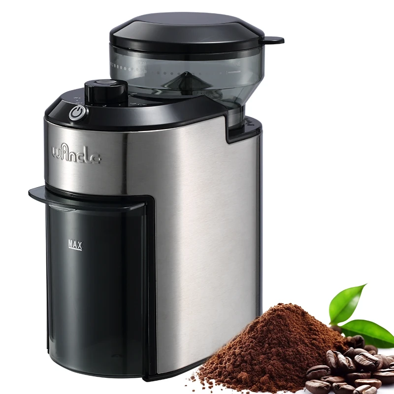 

Wancle Burr Coffee Grinder Flat Burr Coffee Grinder with 28-Setting, Precise Grinding with 2-12 Cup Capacity, Easy to Clean
