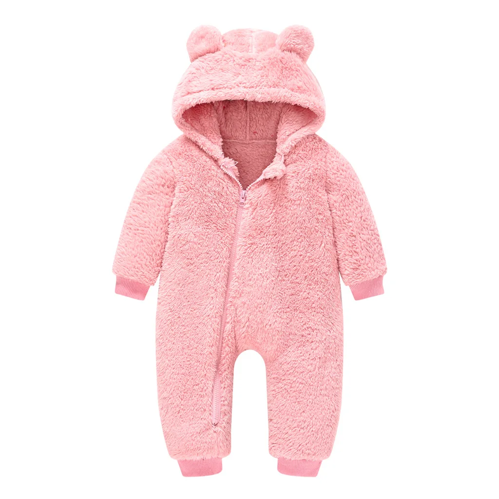 0-3 years old infants warm autumn and winter newborn onesie baby outing clothing Ha clothing baby fur clothing crawling suit2024