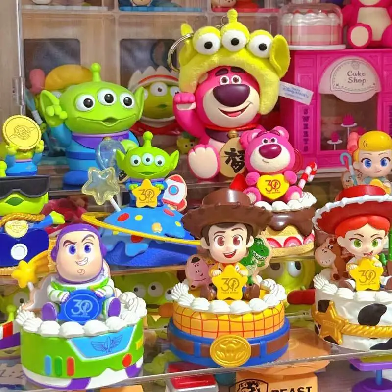 Pixar Toy Story Caja ciega Adorno sorpresa hecho a mano - Regalo de fiesta único para Halloween Figuras de acción coleccionables Juguete