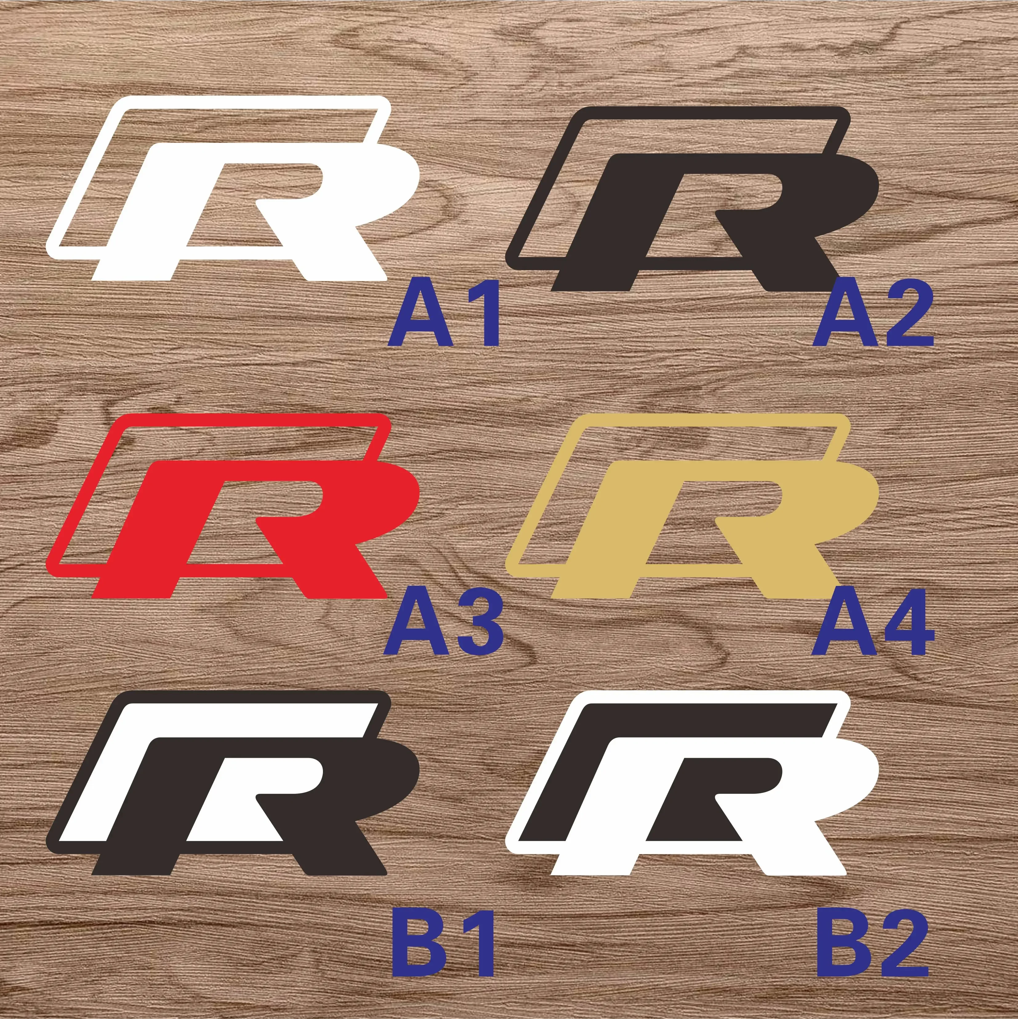 Pegatinas VW Rline para Volkswagen Golf 3 5 7 Polo Passat GTI Bora Jetta, 4 Piezas, Calcomanías de Vinilo para Frenos de Coche, Adhesivos para Ruedas de Vehículos