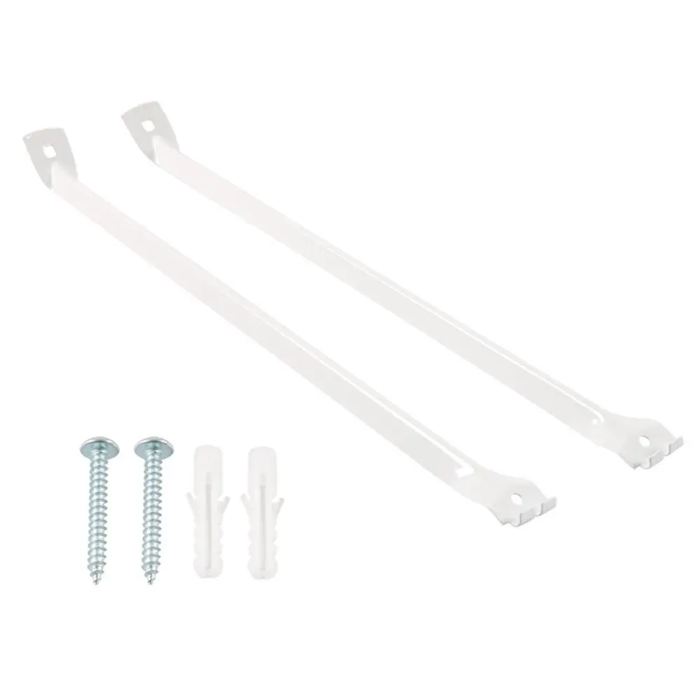 2 PCS Mounting Brackets Closet Shelf Brackets Stable Support Wall-Mounted Metal Wire Rack Sturdy Construction Assembly