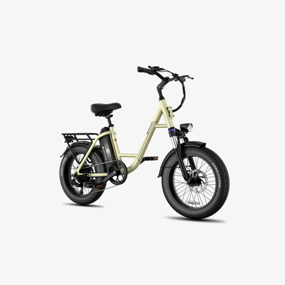 

Beige LUCKEEP C27 20" Step-Thru Cargo Electric Bike 750W(1200W Peak) Motor 48V 13Ah Battery