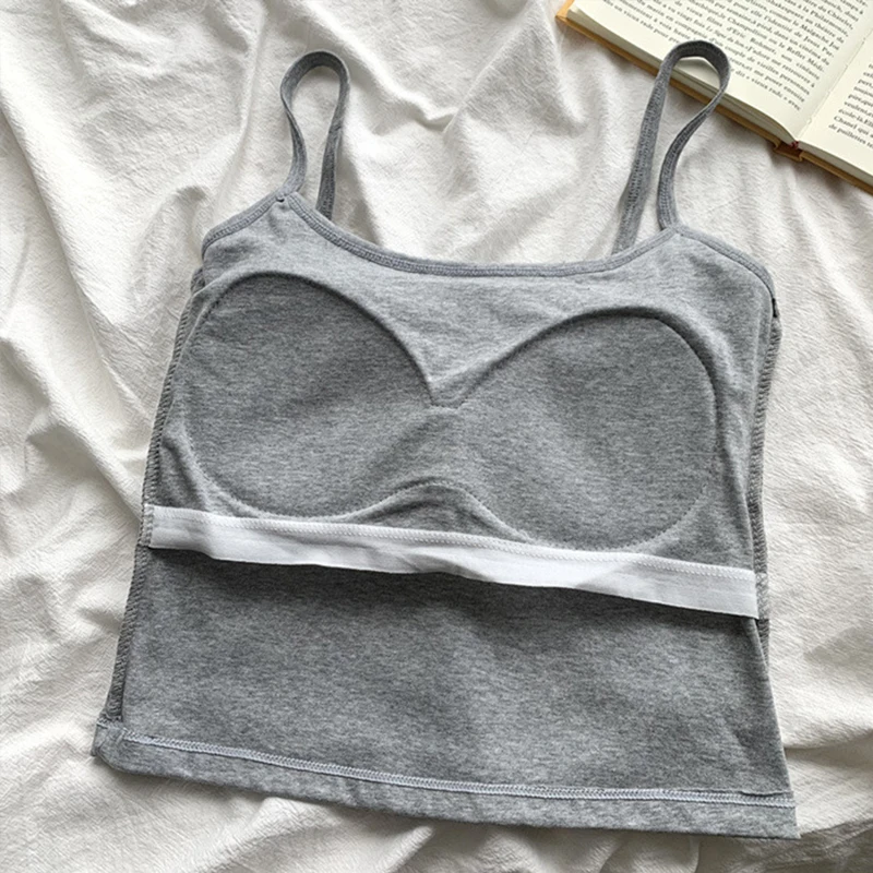 เสื้อกล้ามครอปทรงเข้ารูปสำหรับ - Suspender Tank Top บทวิจารณ์และราคา