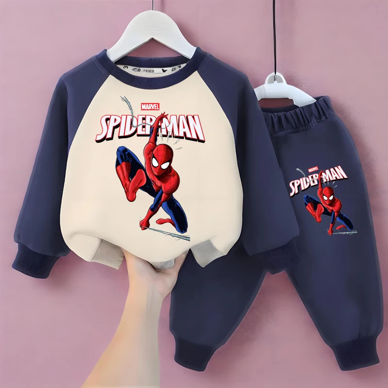 ديزني الخريف طفل الفتيان الرجل العنكبوت الملابس المطبوعة مجموعة طفل بلوزات البلوز بلوزات وسراويل 2 قطعة دعوى الأطفال رياضية #2