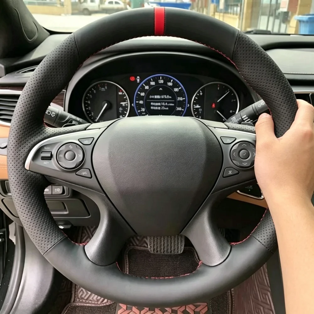 Autozubehör Handgenähtes Mikrofaserleder Avalon Camry Crown Corolla 2018 - 2023 Lenkradbezug für Toyota RAV4.