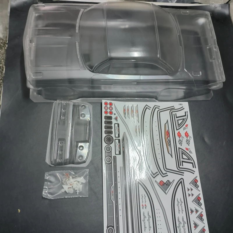 1/10 1961 ChevyImpala przezroczysta Lexan obudowa z lusterkami, 200mm na samochód Tamiya tt01 tt02