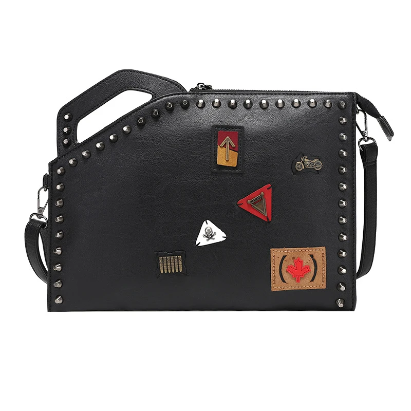 PU Leather Men'S Clutch Bag Vintage Wallet Shoulder Handbag Cross Card Holder Phone Pouch Hand Porter Little Business Bag