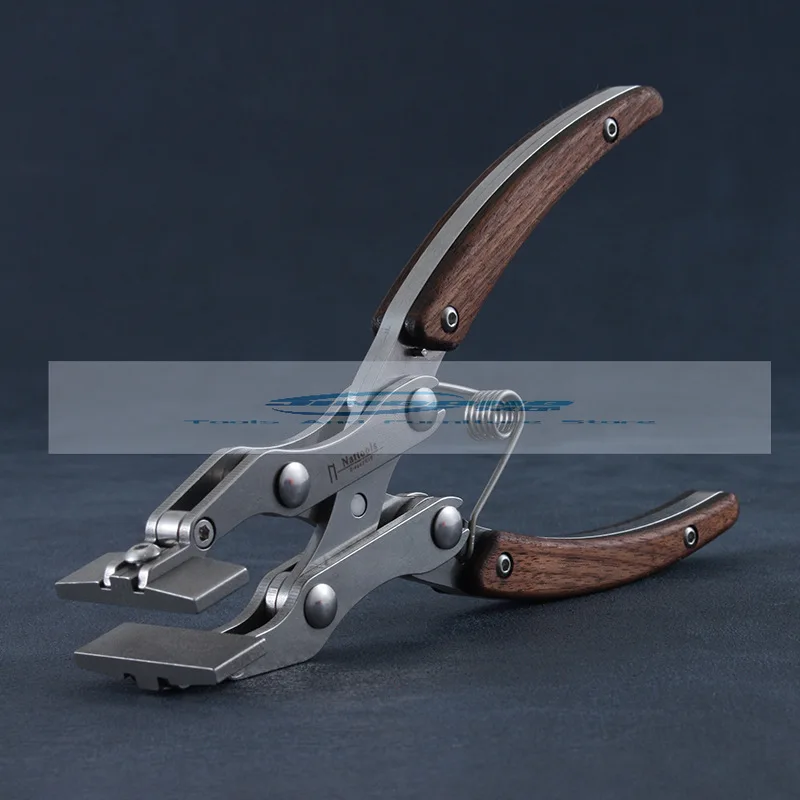 Flat mouth pliers parallel pliers, handmade DIY leather jaw mouth 38mm 350g