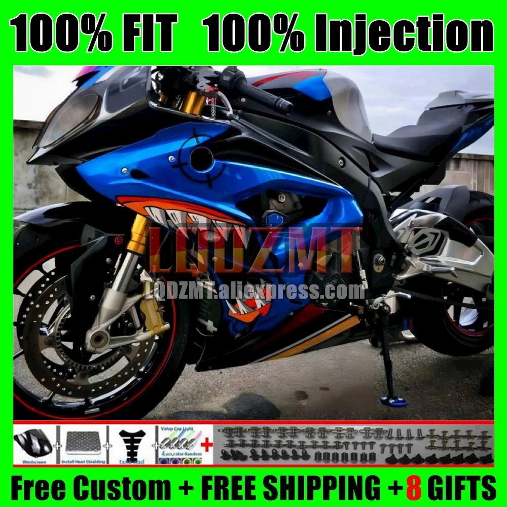 Injection Body For BMW S1000 S 1000 RR CC 1000RR 15-16 102No.77 1000CC S1000RR S1000-RR 15 16 2015 2016 Shark blue OEM Fairing