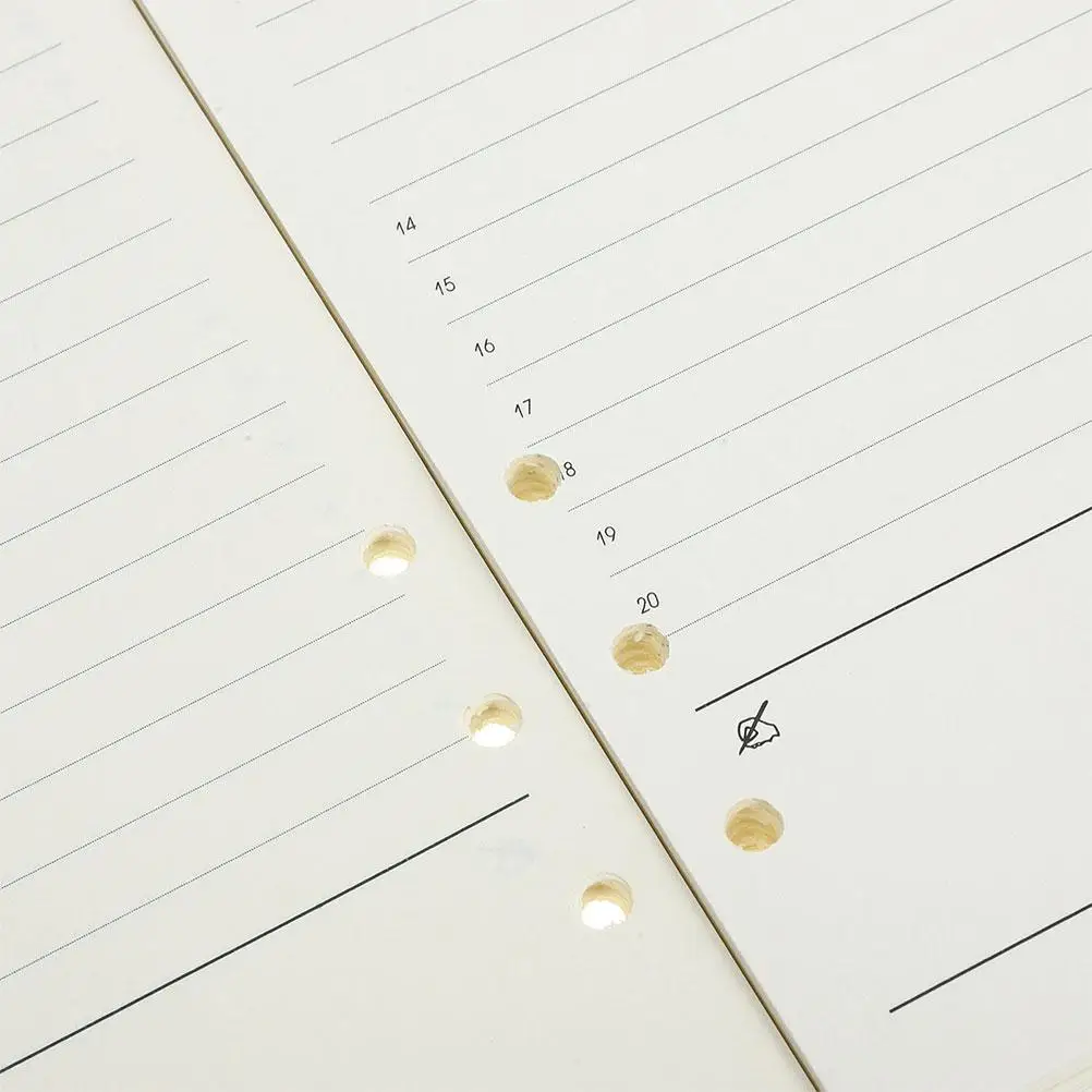 2 Books Loose-leaf Notebook Core Replacement Daily Planner Notepad Weekly Schedule Task Organizer Refill Paper