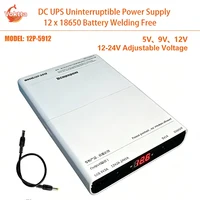 Boîtier d'alimentation sans interruption (ASI) DC 5V 9V 12V avec sortie 12x18650 pour téléphone portable, stockage d'énergie, modem optique et routeur 1