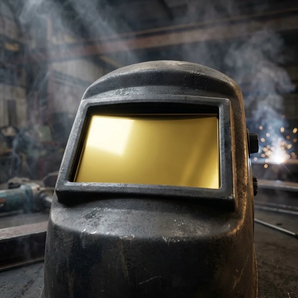 Glass Lens for Welding Helmet 10.8 x 5.5 cm DIN Rated 9-13 Shade Range Dual Layer Against and Infrared Light Glass