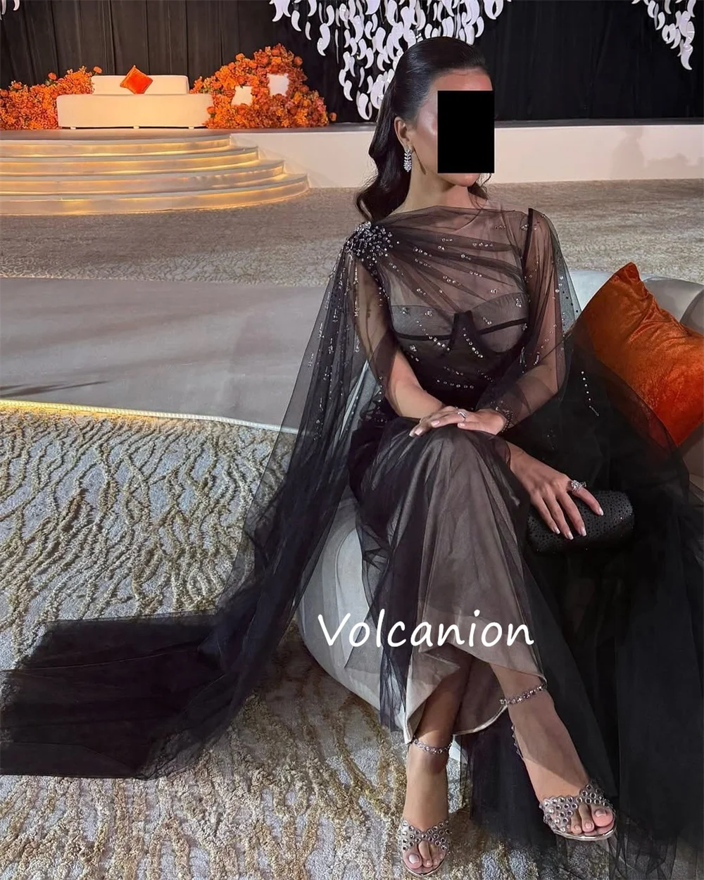 Customized Net Pleat Rhinestone Straight Boat Neck Midi Dresses Bespoke Occasion Party Fashion Sparkle Matching