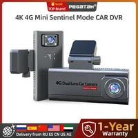 PEGATAH 4K 4G Sim Car Surveillance Camera Dual Lens Dashcam Human Detection All Round 24/7 Parking Monitoring Remote Live View