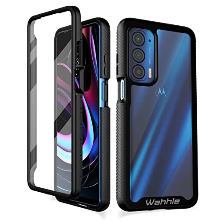 

Compatible with Motorola Edge 5G UW Case, Built in Screen Protector Full Body Shockproof Slim Fit Bumper Protective Phone Cover