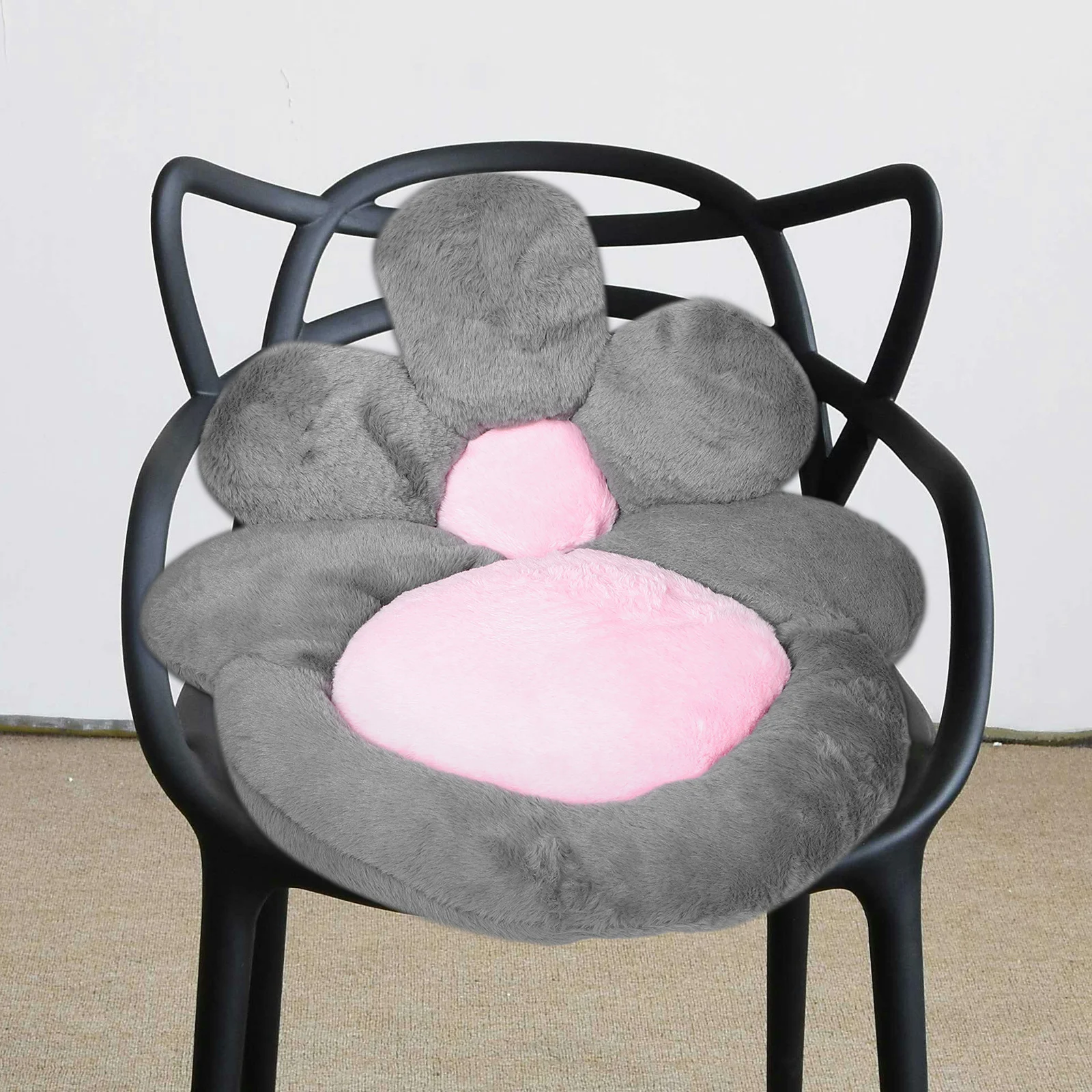 

Flower Shaped Integrated Seat Back Cushion Comfortable Support Non-Slip Chair Pad for Office Car Dining Room Kitchen Chairs