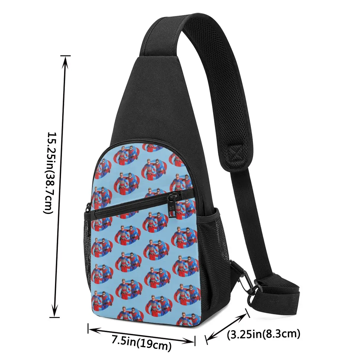 Henry Danger - Action Log Chest Bag Men Sling Crossbody Backpack Chest Bag Travel Hiking Daypack Shoulder Bag