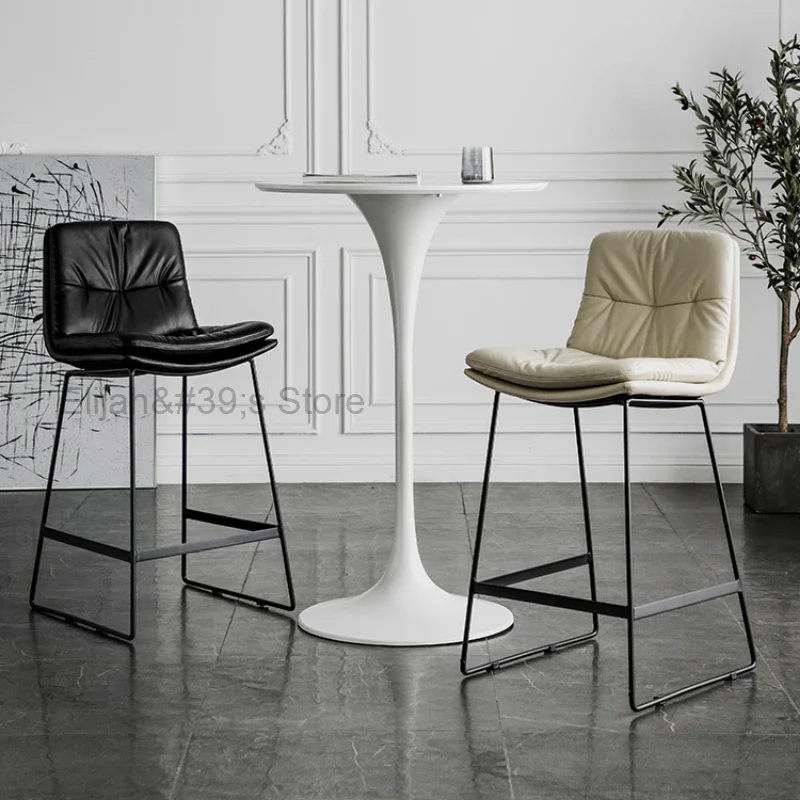 High Nordic Bar Chairs Stools Kitchen Reception Modern Ergonomic Bar Chairs Luxury Counter Gaming Silla Chaise Cafe Furniture