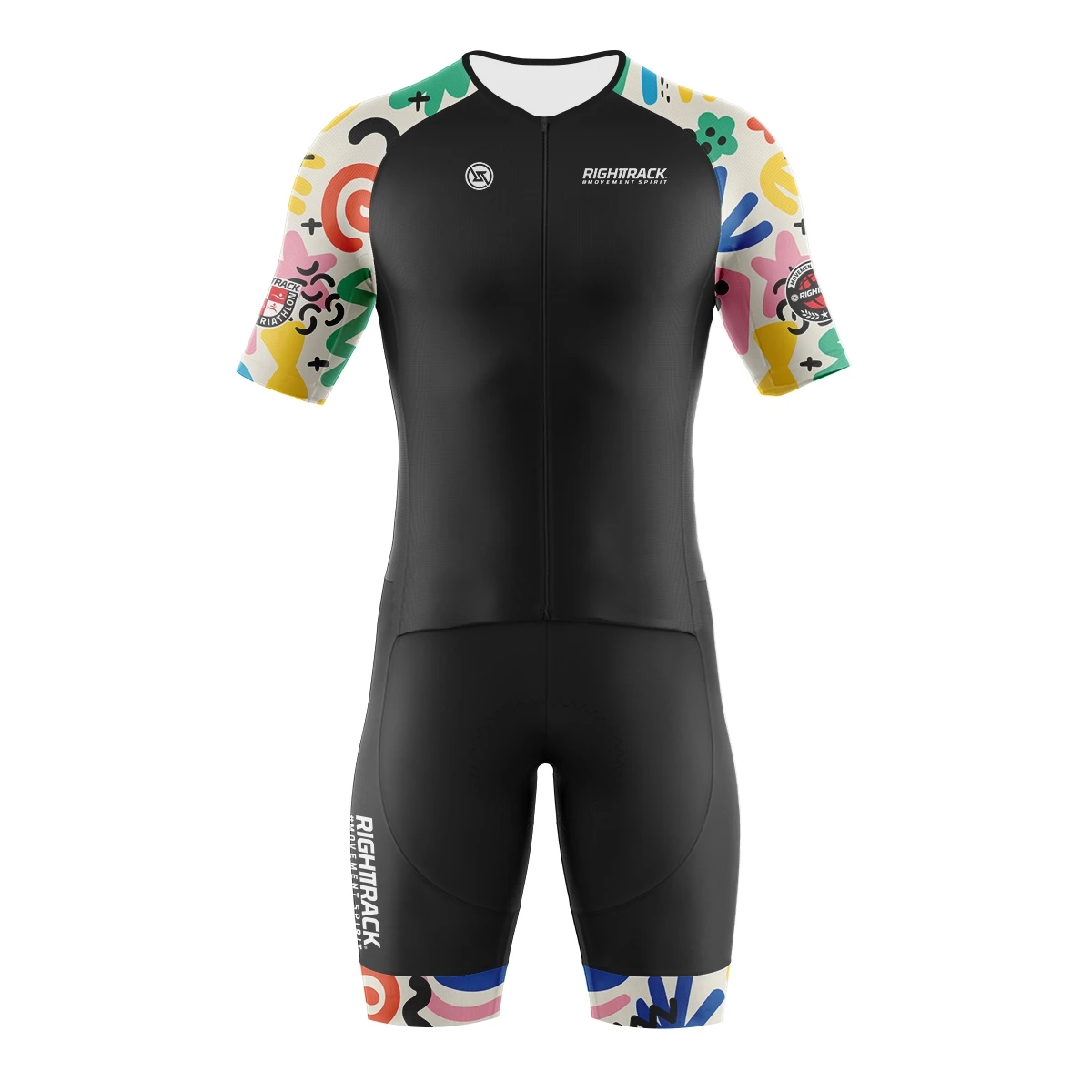 Triathlon Men\'s Professional Team Racing Suit Cycling Skin Suit  Jumpsuit Short Sleeve Jumpsuit Mountain Bike Riding Set