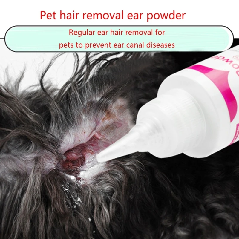 42g Gentle and Durable Pet Ear Hair Removal Powder Keep Your Pet Ears Clean and Tidy with This Gentle and Durable Powder